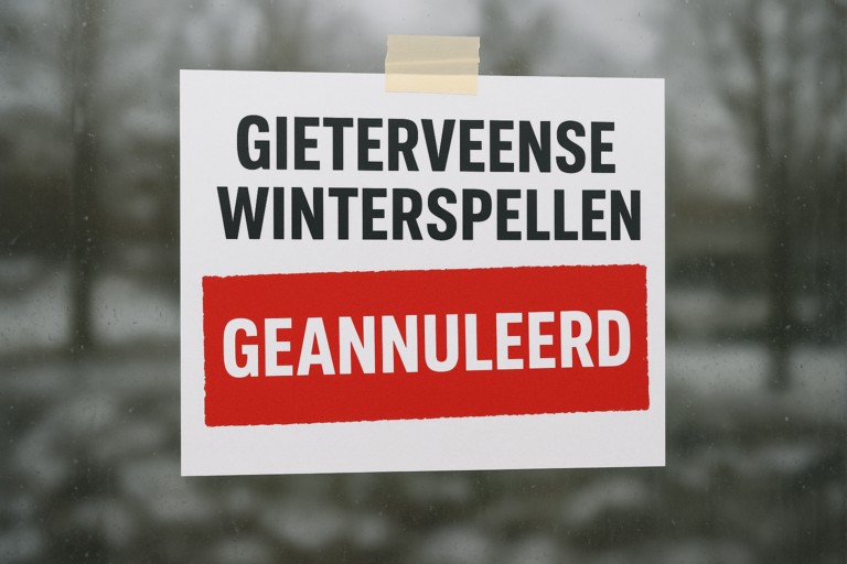 Gieterveense Winterspelen op zaterdag 13 december gaan niet door!
